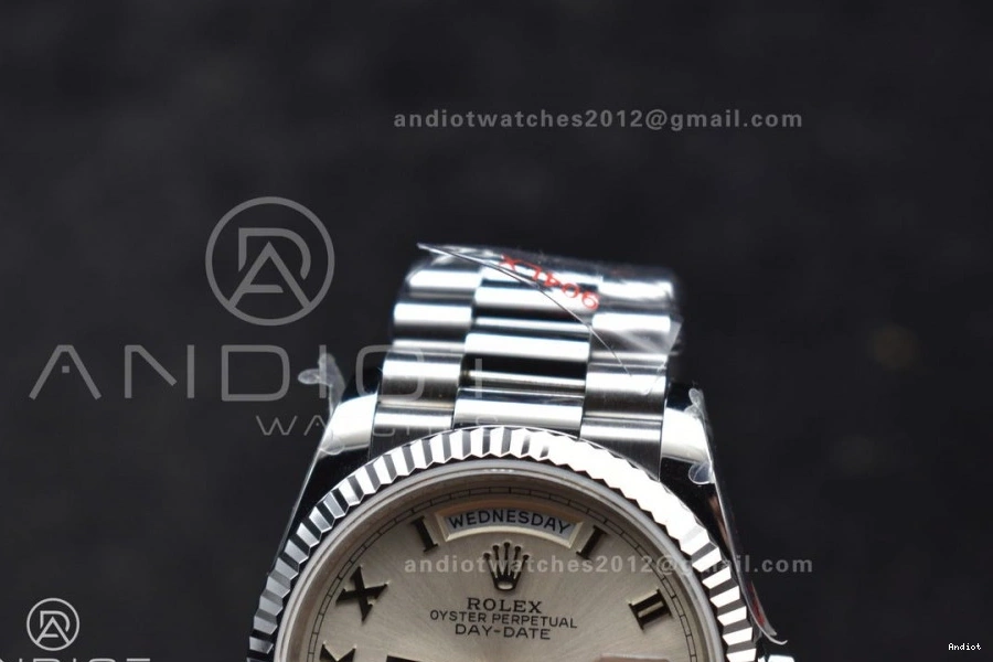 Edition DayDate Best Roman White V5 on Weight) QF vr3255 Steel President Stick 904L SS Bracelet Dial 36 (Gain 0206